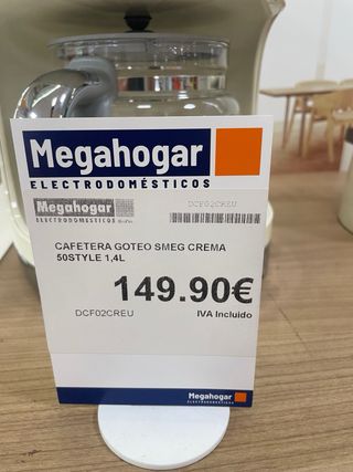 Cafetera Goteo SMEG Crema 1.4L