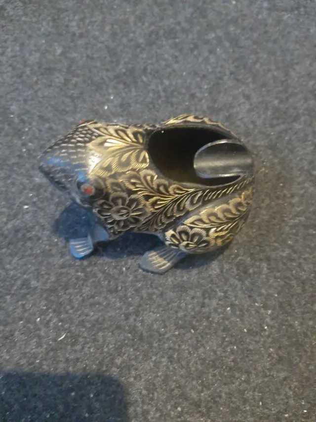 Cenicero Rana Bronce Grabado