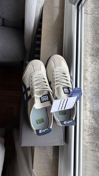 Zapatillas Onitsuka Tiger Tokuten Beige/Azul Retro