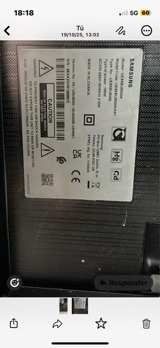 Samsung TV 85 UE85BU8000K rota