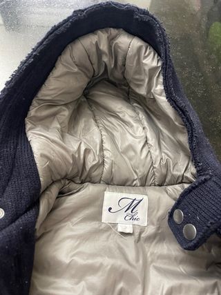 Giacca bimbo blu con cappuccio e bottoni