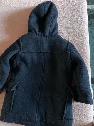 Giacca bimbo blu con cappuccio e bottoni