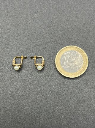 Pendientes Oro 18k Perlas 0.84 gr.