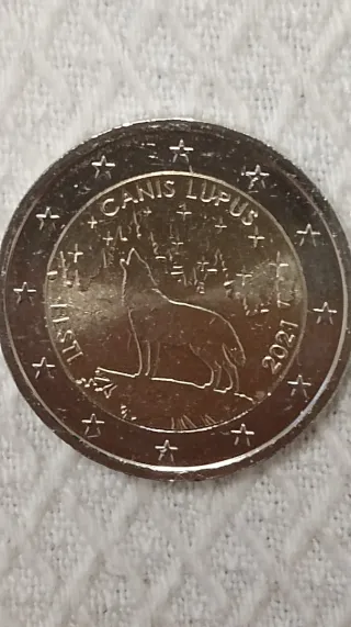 Moneda 2€ Estonia Lobo 2021