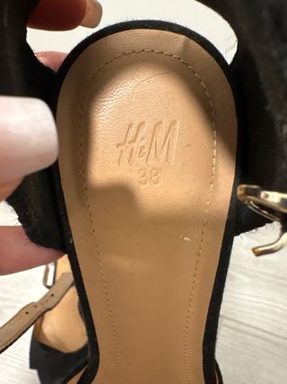 Sandalias cuña negras talla 38