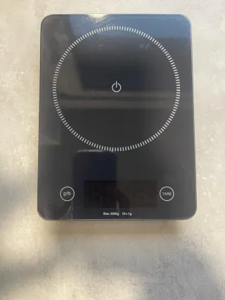 Báscula cocina digital negra hasta 3kg