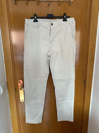 Pantalones Massimo Dutti Beige Talla L