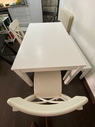 Conjunto IKEA 4 sillas+banco+mesa ext. de regalo