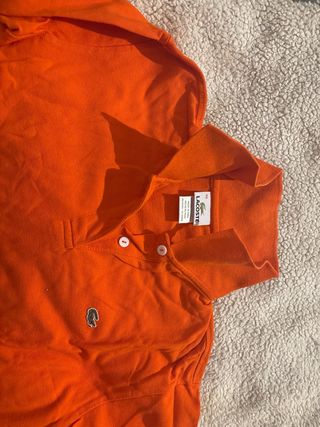 Polo manga larga Lacoste mujer naranja
original 