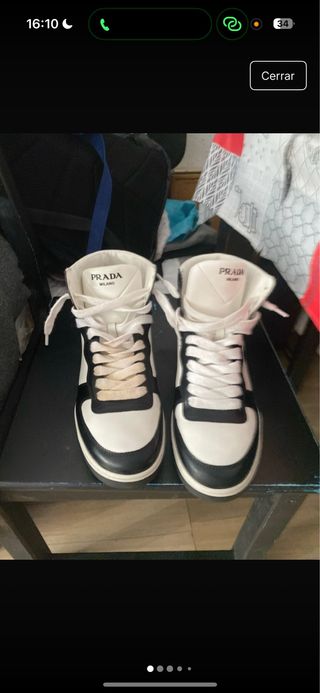 Zapatillas Prada Blancas y Negras