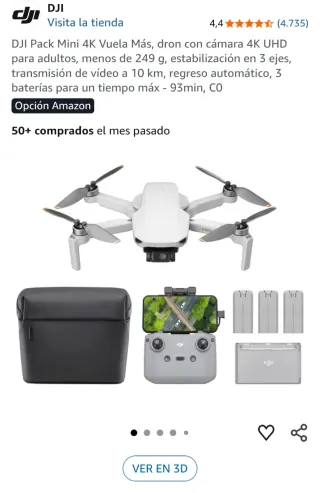 Dron DJI Mini 4K Cámara 4K UHD