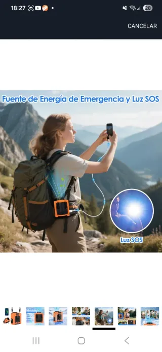 Ventilador de cintura con luz LED nuevo a estrenar
