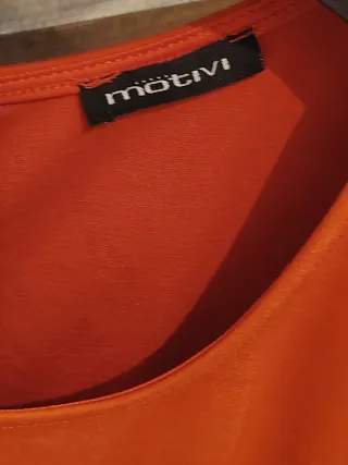 Abito Motivi Rosso Giro Manica Svasato