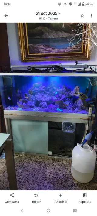Acuario 120cm con rebosadero y mesa