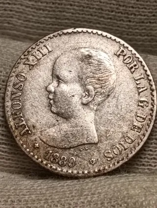 Rare monete in argento da 50 centesimi 1889