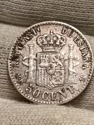 Rare monete in argento da 50 centesimi 1889
