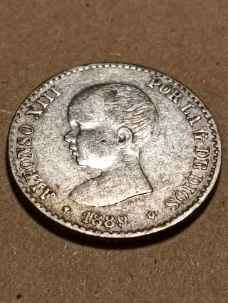Rare monete in argento da 50 centesimi 1889