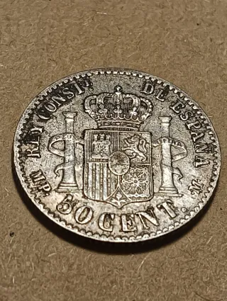 Rare monete in argento da 50 centesimi 1889