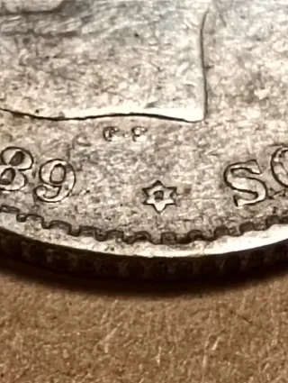 Rare monete in argento da 50 centesimi 1889