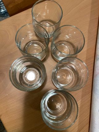 Lote 12 vasos de vidrio