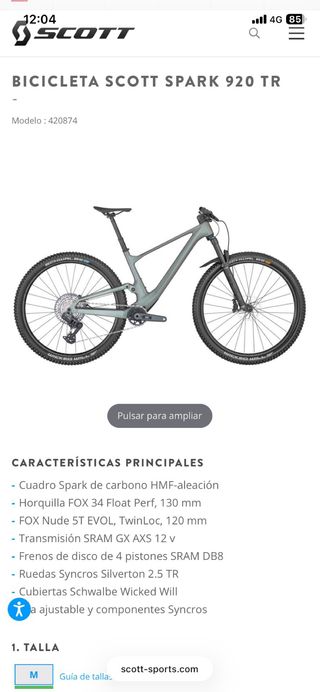 Bicicleta Scott Spark 920