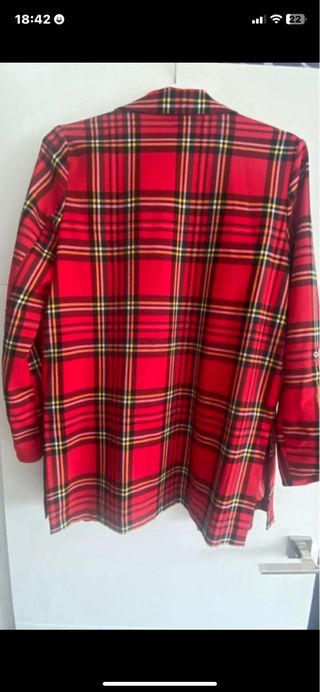 Americana cuadros escoceses fluida