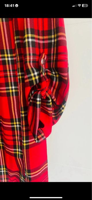 Americana cuadros escoceses fluida