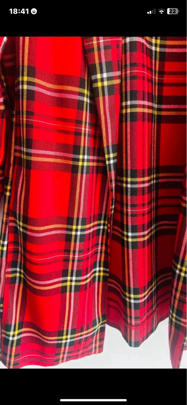 Americana cuadros escoceses fluida