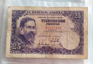 Billete 25 Pesetas 1935 Serie M