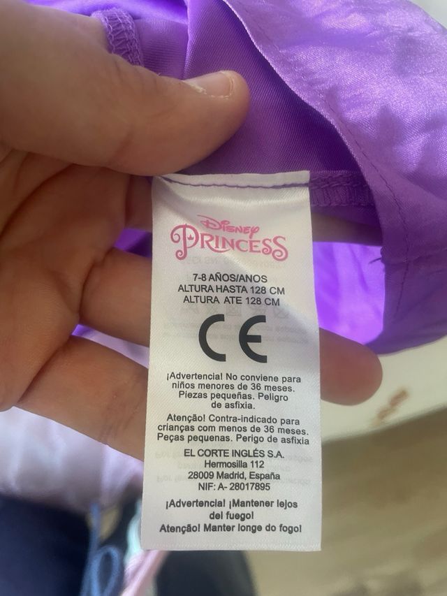 Disfraz Princesa Disney Rapunzel Morado