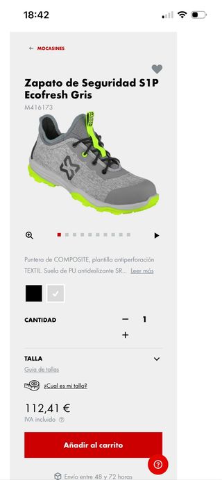 Zapato de seguridad Wurth Talla 45