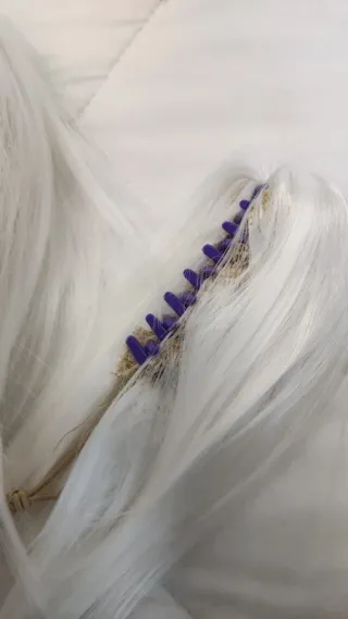 Peluca larga cosplay ponytails blanca