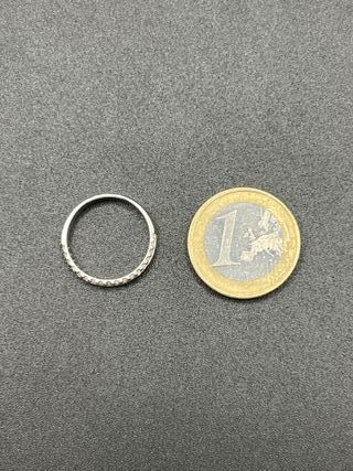 Anillo Oro Blanco 18k Circonitas 2.6 gr.