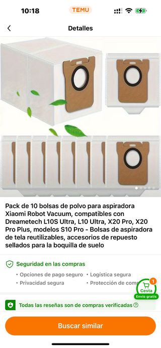 Pack de 9 bolsas para aspiradora para Xiaomi