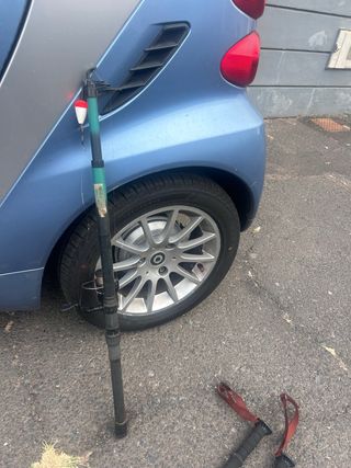 Caña de pescar con flotador