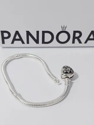 Pulsera Pandora Talla 18 Corazón Árbol Vida