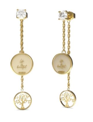 Pendientes Guess Dorados con Árbol de la Vida