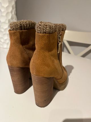 Botines tacón plataforma ante