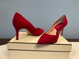 Zapatos Salón Rojo Ante Talla 36