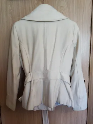 Abrigo Zara mujer paño crema talla S