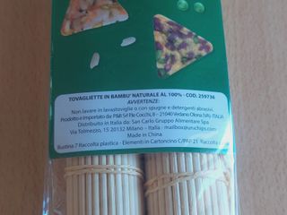 2 Tovagliette Bambù Naturale San Carlo