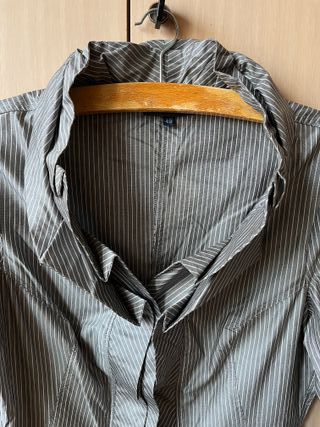 Camisa Adolfo Dominguez Raya Gris/Blanca