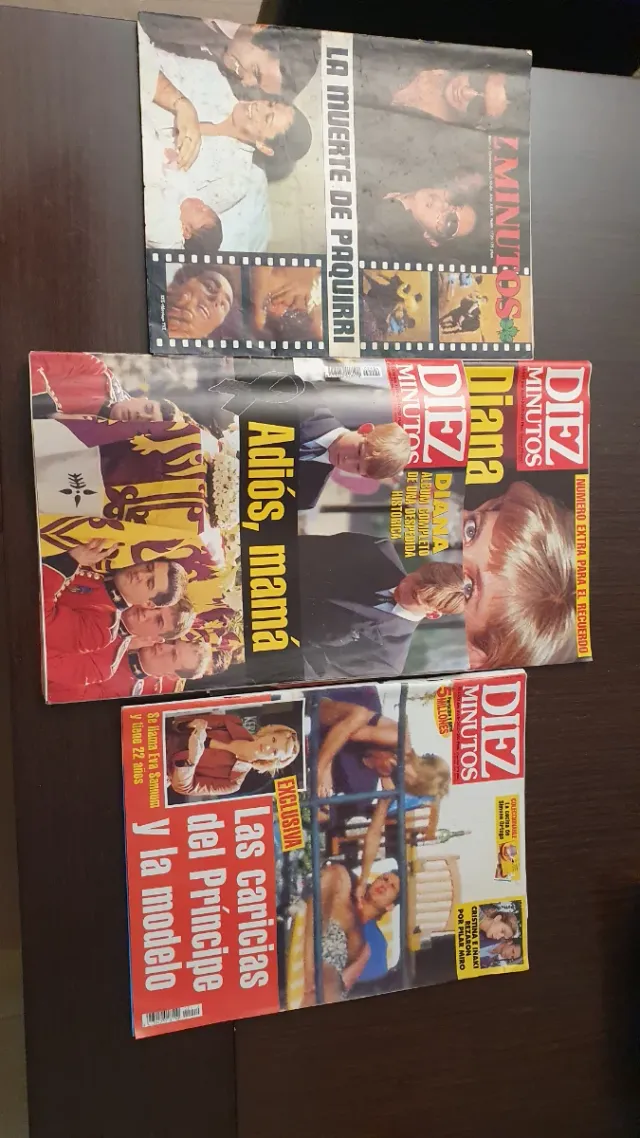 Lote 4 Revistas Diez Minutos (Diana, Paquirri)