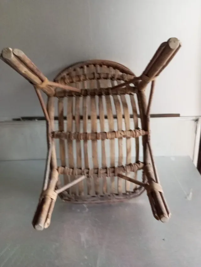 Silla bambú niño antigua