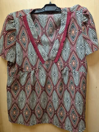 Blusa estampada multicolor
