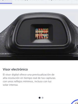 camara Sony con objetivo variable