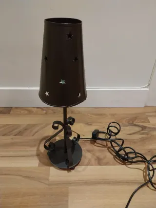 Lámpara forja estrellas