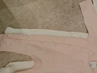 Pijama bebé 9 meses rosa y blanco