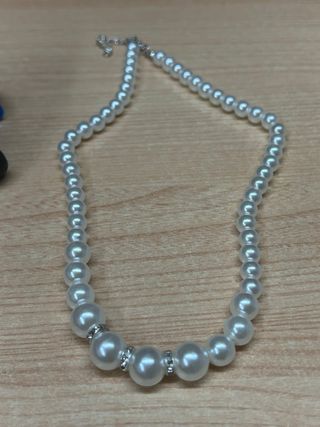 Conjunto Collar, Pendientes y Pulsera Perlas