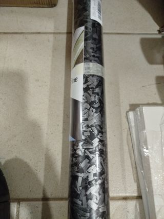 Vinilo Encimera Cocina Negro Gris Livelynine